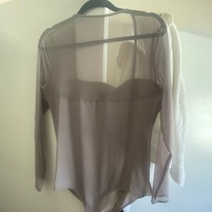 Abercrombie & Fitch Mesh Corset Bodysuit